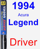 Driver Wiper Blade for 1994 Acura Legend - Vision Saver