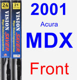 Front Wiper Blade Pack for 2001 Acura MDX - Vision Saver