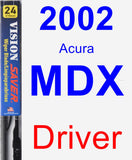 Driver Wiper Blade for 2002 Acura MDX - Vision Saver