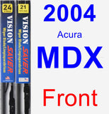 Front Wiper Blade Pack for 2004 Acura MDX - Vision Saver