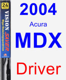 Driver Wiper Blade for 2004 Acura MDX - Vision Saver