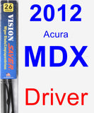 Driver Wiper Blade for 2012 Acura MDX - Vision Saver