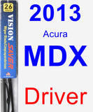 Driver Wiper Blade for 2013 Acura MDX - Vision Saver