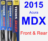 Front & Rear Wiper Blade Pack for 2015 Acura MDX - Vision Saver