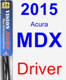 Driver Wiper Blade for 2015 Acura MDX - Vision Saver