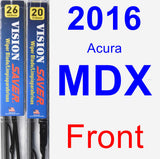 Front Wiper Blade Pack for 2016 Acura MDX - Vision Saver