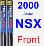 Front Wiper Blade Pack for 2000 Acura NSX - Vision Saver