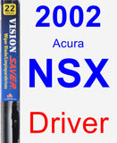 Driver Wiper Blade for 2002 Acura NSX - Vision Saver