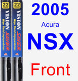 Front Wiper Blade Pack for 2005 Acura NSX - Vision Saver