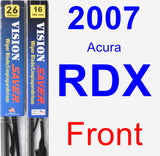 Front Wiper Blade Pack for 2007 Acura RDX - Vision Saver
