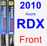 Front Wiper Blade Pack for 2010 Acura RDX - Vision Saver