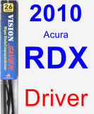 Driver Wiper Blade for 2010 Acura RDX - Vision Saver