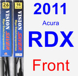 Front Wiper Blade Pack for 2011 Acura RDX - Vision Saver
