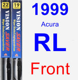 Front Wiper Blade Pack for 1999 Acura RL - Vision Saver