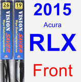 Front Wiper Blade Pack for 2015 Acura RLX - Vision Saver
