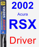 Driver Wiper Blade for 2002 Acura RSX - Vision Saver