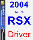 Driver Wiper Blade for 2004 Acura RSX - Vision Saver