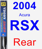 Rear Wiper Blade for 2004 Acura RSX - Vision Saver