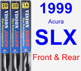 Front & Rear Wiper Blade Pack for 1999 Acura SLX - Vision Saver