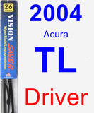 Driver Wiper Blade for 2004 Acura TL - Vision Saver