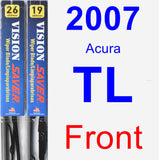 Front Wiper Blade Pack for 2007 Acura TL - Vision Saver