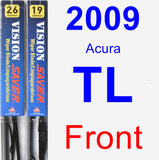 Front Wiper Blade Pack for 2009 Acura TL - Vision Saver