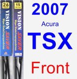 Front Wiper Blade Pack for 2007 Acura TSX - Vision Saver