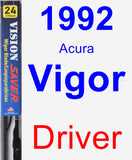 Driver Wiper Blade for 1992 Acura Vigor - Vision Saver