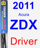 Driver Wiper Blade for 2011 Acura ZDX - Vision Saver