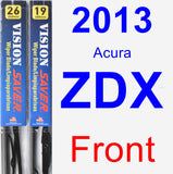 Front Wiper Blade Pack for 2013 Acura ZDX - Vision Saver