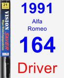 Driver Wiper Blade for 1991 Alfa Romeo 164 - Vision Saver