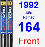 Front Wiper Blade Pack for 1992 Alfa Romeo 164 - Vision Saver
