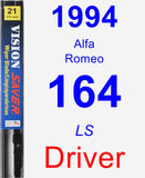 Driver Wiper Blade for 1994 Alfa Romeo 164 - Vision Saver