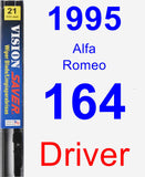Driver Wiper Blade for 1995 Alfa Romeo 164 - Vision Saver