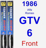 Front Wiper Blade Pack for 1986 Alfa Romeo GTV-6 - Vision Saver