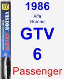 Passenger Wiper Blade for 1986 Alfa Romeo GTV-6 - Vision Saver