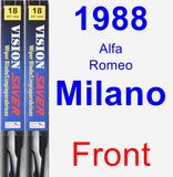 Front Wiper Blade Pack for 1988 Alfa Romeo Milano - Vision Saver