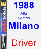Driver Wiper Blade for 1988 Alfa Romeo Milano - Vision Saver