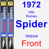Front Wiper Blade Pack for 1972 Alfa Romeo Spider - Vision Saver