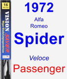 Passenger Wiper Blade for 1972 Alfa Romeo Spider - Vision Saver