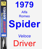 Driver Wiper Blade for 1979 Alfa Romeo Spider - Vision Saver