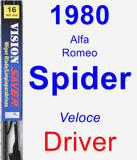 Driver Wiper Blade for 1980 Alfa Romeo Spider - Vision Saver