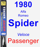 Passenger Wiper Blade for 1980 Alfa Romeo Spider - Vision Saver