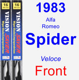 Front Wiper Blade Pack for 1983 Alfa Romeo Spider - Vision Saver