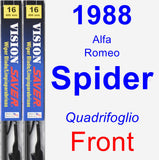 Front Wiper Blade Pack for 1988 Alfa Romeo Spider - Vision Saver