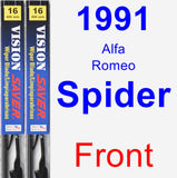 Front Wiper Blade Pack for 1991 Alfa Romeo Spider - Vision Saver