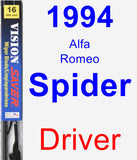 Driver Wiper Blade for 1994 Alfa Romeo Spider - Vision Saver