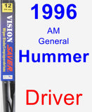 Driver Wiper Blade for 1996 AM General Hummer - Vision Saver