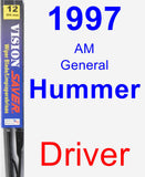Driver Wiper Blade for 1997 AM General Hummer - Vision Saver