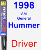 Driver Wiper Blade for 1998 AM General Hummer - Vision Saver